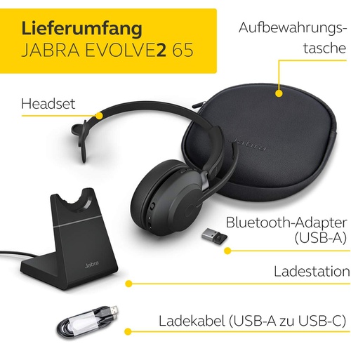  Jabra Evolve265 UC Mono USB A 한쪽귀 무선 헤드셋 스탠드 포함