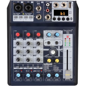 Depusheng DE8 오디오 믹서기 8채널 프로페셔널 DJ 사운드 컨트롤러
