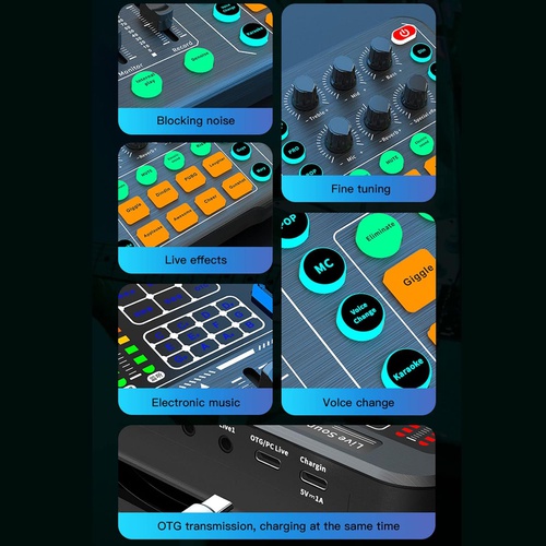 Acogedor M6 DJ 믹서 이펙트 포함 프로페셔널 사운드 보드 콘솔 앱의 99% 지원