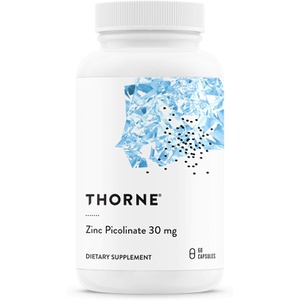Thorne Research 피코인산 아연 30mg 보충제 60캡슐