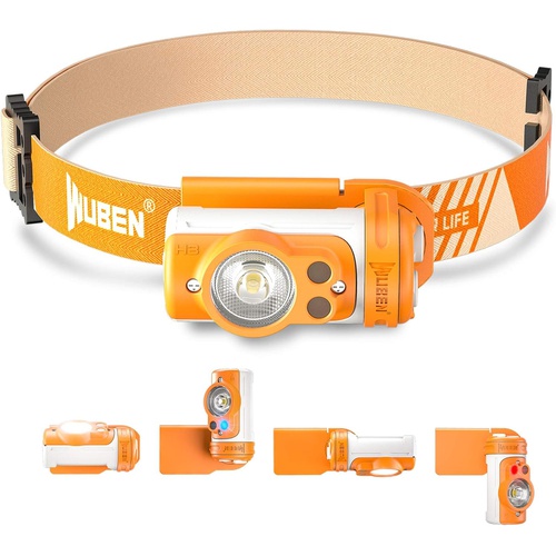  WUBEN H3 헤드라이트 LED 전지별매 120루멘 7개 모드 360도 자유회전 IP65 방수