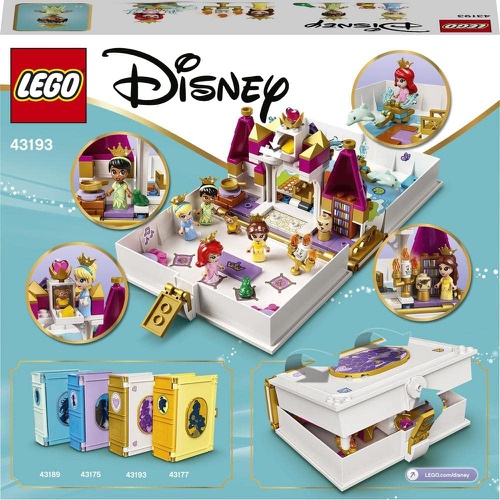 LEGO 디즈니 프린세스 아리엘 벨 신데렐라 티아나의 프린세스북 43193 장난감 블록