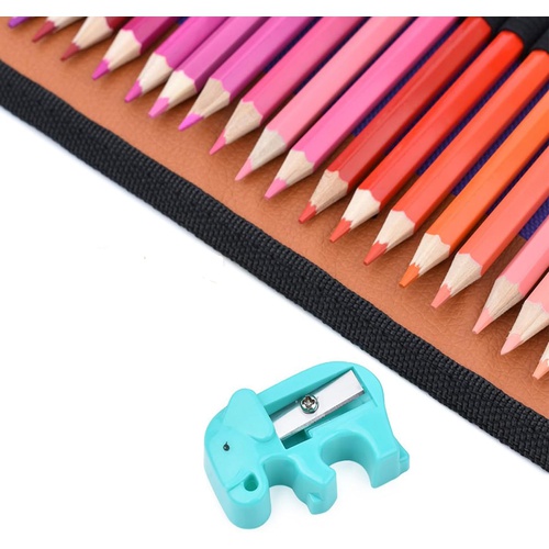  souyos 색연필 72색 유성 그리기용 수납 케이스 포함 연필깎이 지우개 포함
