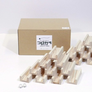 Karakaratsumiki 48pcs 유리구슬 포함 교육완구 나무 장난감