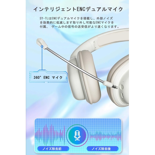  Bautylee Bluetooth 5.3 헤드폰 유무선 양용 HiFi 스테레오 중저음 밀폐형 내장 마이크 포함