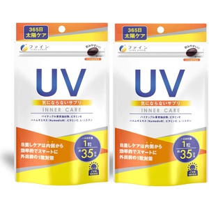 FINE JAPAN 세라마이드 UV 케어 35알 2개 보충제 L시스틴 비타민C.E 율무 추출물 함유