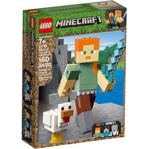 LEGO 마인크래프트 빅피그 알렉스와 닭 21149 블록 장난감