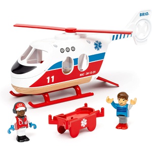 BRIO WORLD 구급 헬리콥터 36022 나무 장난감
