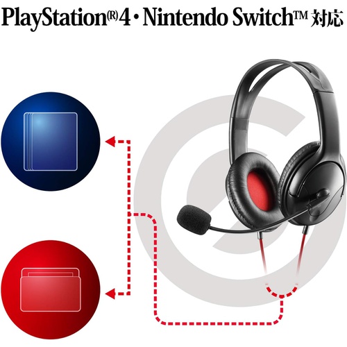  ELECOM) 게이밍 헤드셋 양쪽 귀 오버헤드 PS5 PS4 Switch Switch Lite 1m 1.5m 연장 케이블 포함
