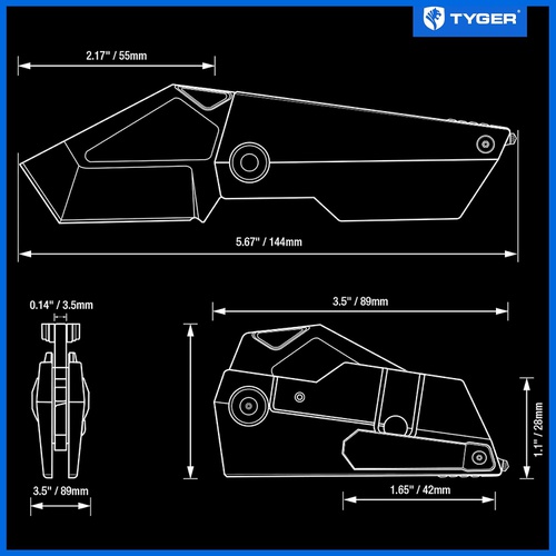  Tyger Auto K7 EDC 접이식 포켓 나이프 M390 스틸블레이드 TG KF9M3577