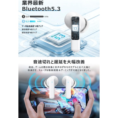  Eynew Bluetooth 5.3 이어폰 LED 디스플레이 