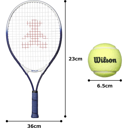  Wilson 테니스 라켓 세트베어라켓 2개 볼 2개 21인치 유아/초등 저학년용 180g