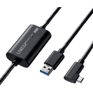 Sanwa Supply USB3.2 A Type C 롱케이블 5m VR 헤드셋 지원 KB USB RLC305