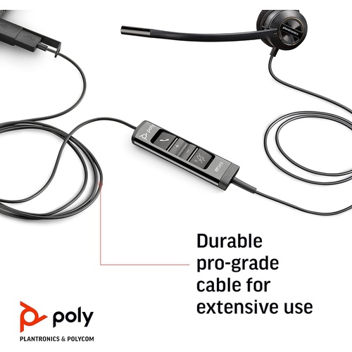  Poly EncorePro 545 USB A 및 USB C USB 헤드셋 음향청각보호 홀드&콜응답버튼