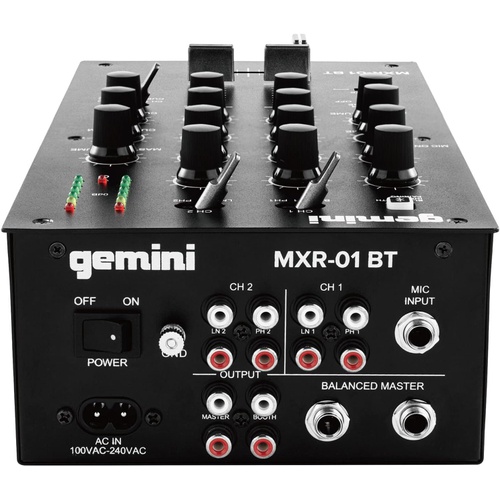  Gemini Bluetooth 연결 기능 탑재 게인 & EQ 포함 2ch DJ믹서 MXR 01BT