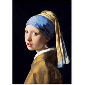 요하네스 페르메르 진주 귀걸이를 한 소녀 A3사이즈 아트 벽지 포스터 인테리어 그림