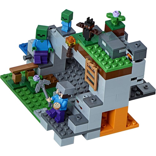  LEGO 마인크래프트 좀비 동굴 21141 블록 장난감 