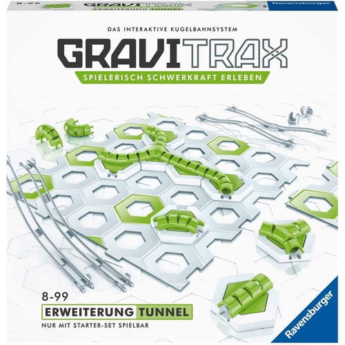  Ravensburger GraviTrax 확장 터널 세트 정규 수입품 장난감 STEM 프로그래밍 구슬 굴림 268207