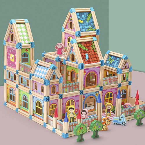  TYOROROROO 장난감 교육완구 쌓기나무 조립 목제 빌딩 블록 