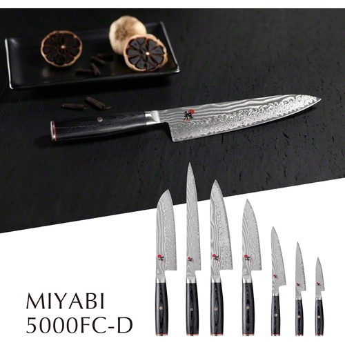  MIYABI 5000FC/D 우도 160mm 일본산 다마스커스 셰프 나이프 중도 칼