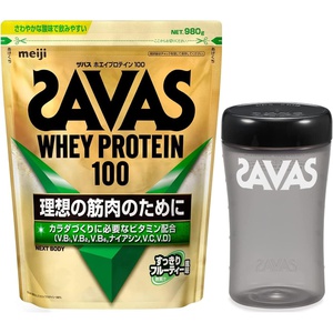 SAVAS 유청 단백질 100 깔끔 프루티 맛 980g 쉐이커 500ml