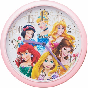Seiko Clock HOME 아이방 디즈니 프린세스 벽시계 직경 25.4x4.3cm FY935P
