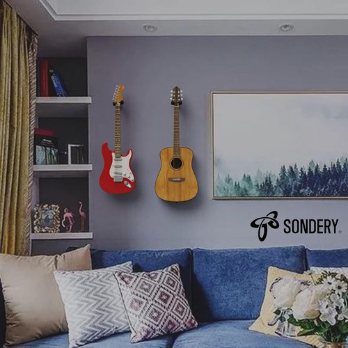 Sondery 기타 행거 스탠드 훅 벽걸이 홀더 우쿨렐레 베이스 자동잠금 3개입