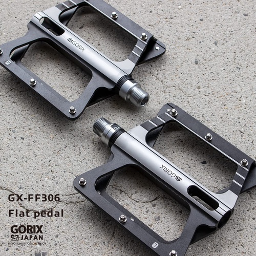  GORIX 자전거 플랫 페달 3베어링 매끄러운 회전 미끄럼 방지 GX FF306