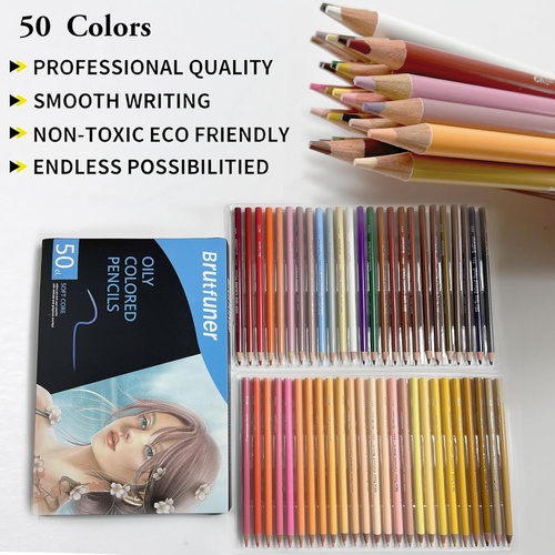  Ccfoud 50색 스킨톤 유성 색연필 색칠공부