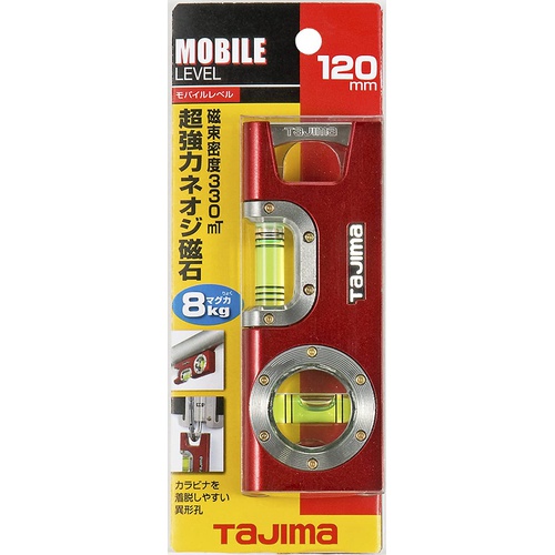  Tajima 모바일 레벨 일반 측정용 수평기 120mm ML 120
