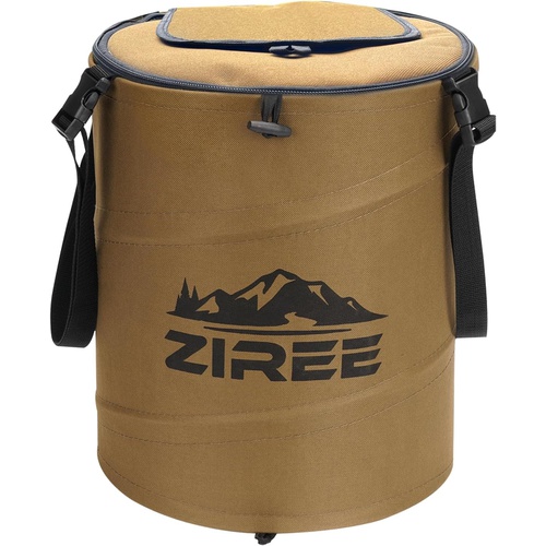  ZIREE 접이식 버킷 30L 캠핑용 휴지통 팝업 자립식 보냉 급수 가방 