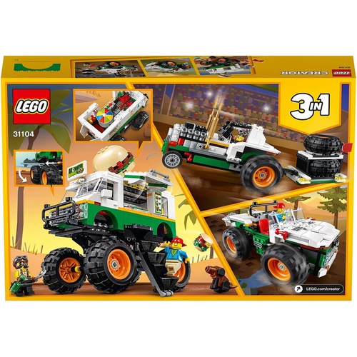  LEGO 크리에이터 몬스터 버거 트럭 31104 블록 장난감