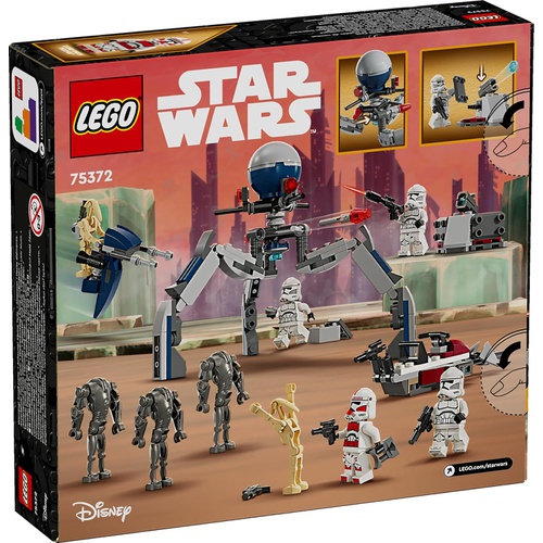  LEGO 스타워즈 클론 트루퍼와 배틀 드로이드 배틀팩 장난감 완구 75372