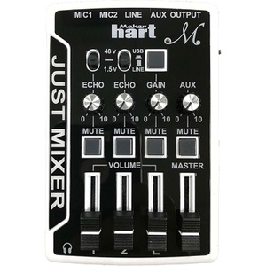 Maker hart Just Mixer M4 채널 마이크 믹서 USB 오디오 입력 출력 지원 가능
