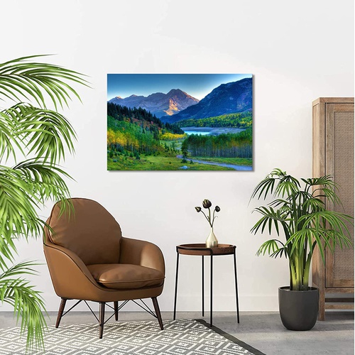  SKASNFAI 산숲 아트패널 삼림녹색 자연풍경 포스터 30x40cm