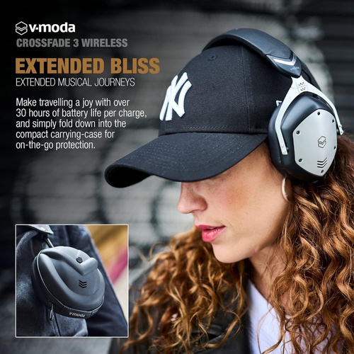  V MODA Crossfade 3 Wireless XFBT3 GNBK 블루투스 무선 헤드폰 