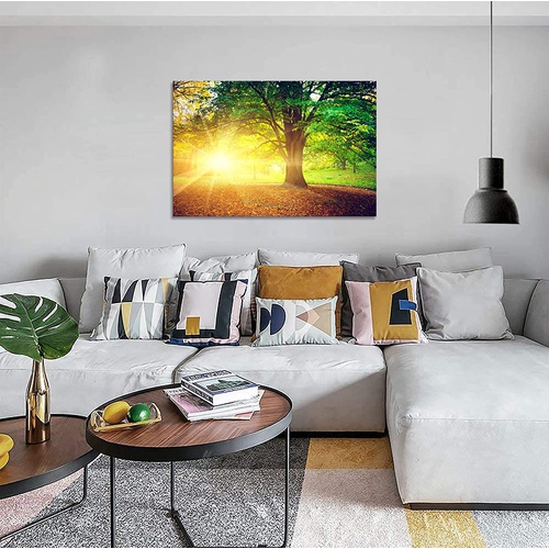  YIOZHAOFH 태양회화 나무그림 자연풍경 아트패널 40x60cm