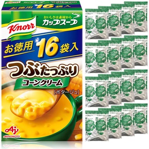 Knorr 컵 스프 알맹이 듬뿍 콘 크림 16봉
