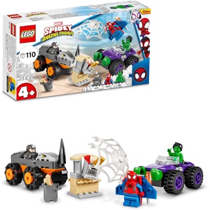 LEGO 마블 스파이디와 대단한 친구들 헐크와 리노의 트랙타월 10782 장난감 블록