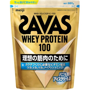 SAVAS 유청 단백질 100 바닐라 아이스크림 맛 980g