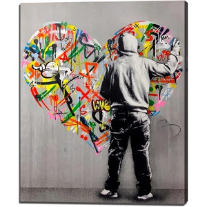 Ferry Fate Banksy LOVE STREET 유명한 아티스트 인테리어 용품 30*40cm