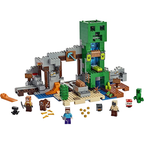  LEGO 마인크래프트 거대 크리퍼상의 광산 21155 블록 장난감 