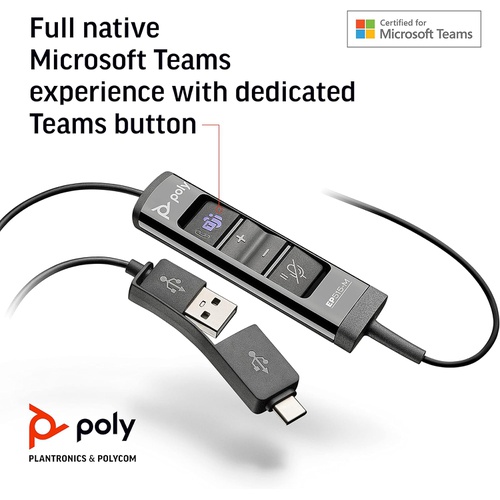  Poly Encore Pro 515 M USB A 및 USB C USB 헤드셋 홀드 & 콜 응답 버튼 