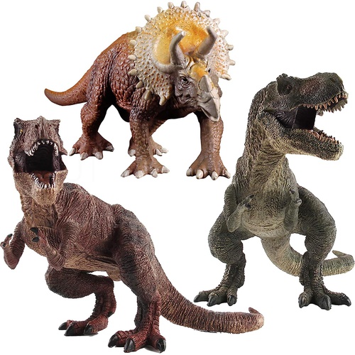  UTST 공룡 피규어 세트 공룡 장난감 T렉스 2구 트리케라톱스