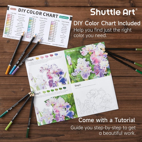  Shuttle Art 색연필 36색세트 그린 계열 컬러펜 보태니컬아트 식물화
