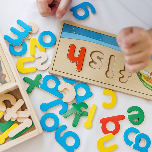  Melissa&Doug 목제 장난감 알파벳 보드 퍼즐 유아용 영어 2940