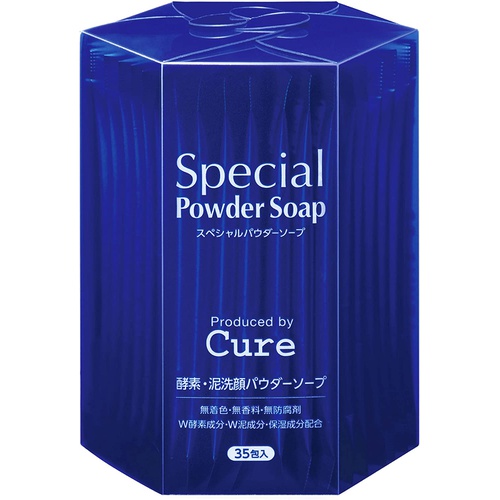  Cure 내추럴 아쿠아젤 250g & 효소 세안 Special Powder Soap Cure 0.6g × 35포 