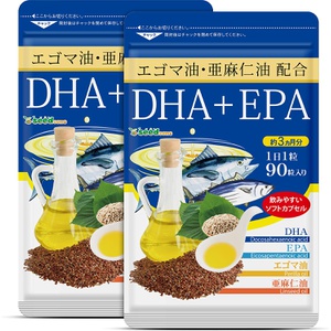 Seedcoms 아마인유 들기름 함유 DHA EPA 서플리먼트 180알 푸른 생선 2세트