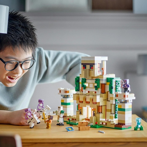  LEGO 마인크래프트 아이언골렘 요새 21250 장난감 블록 