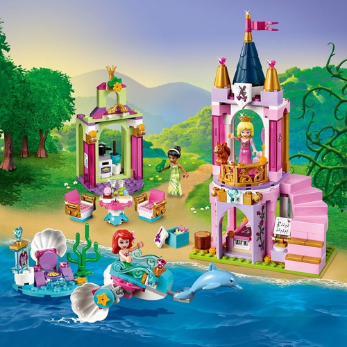  LEGO 디즈니 프린세스 아리엘 오로라 공주 티아나의 공주 파티 41162 블록 장난감